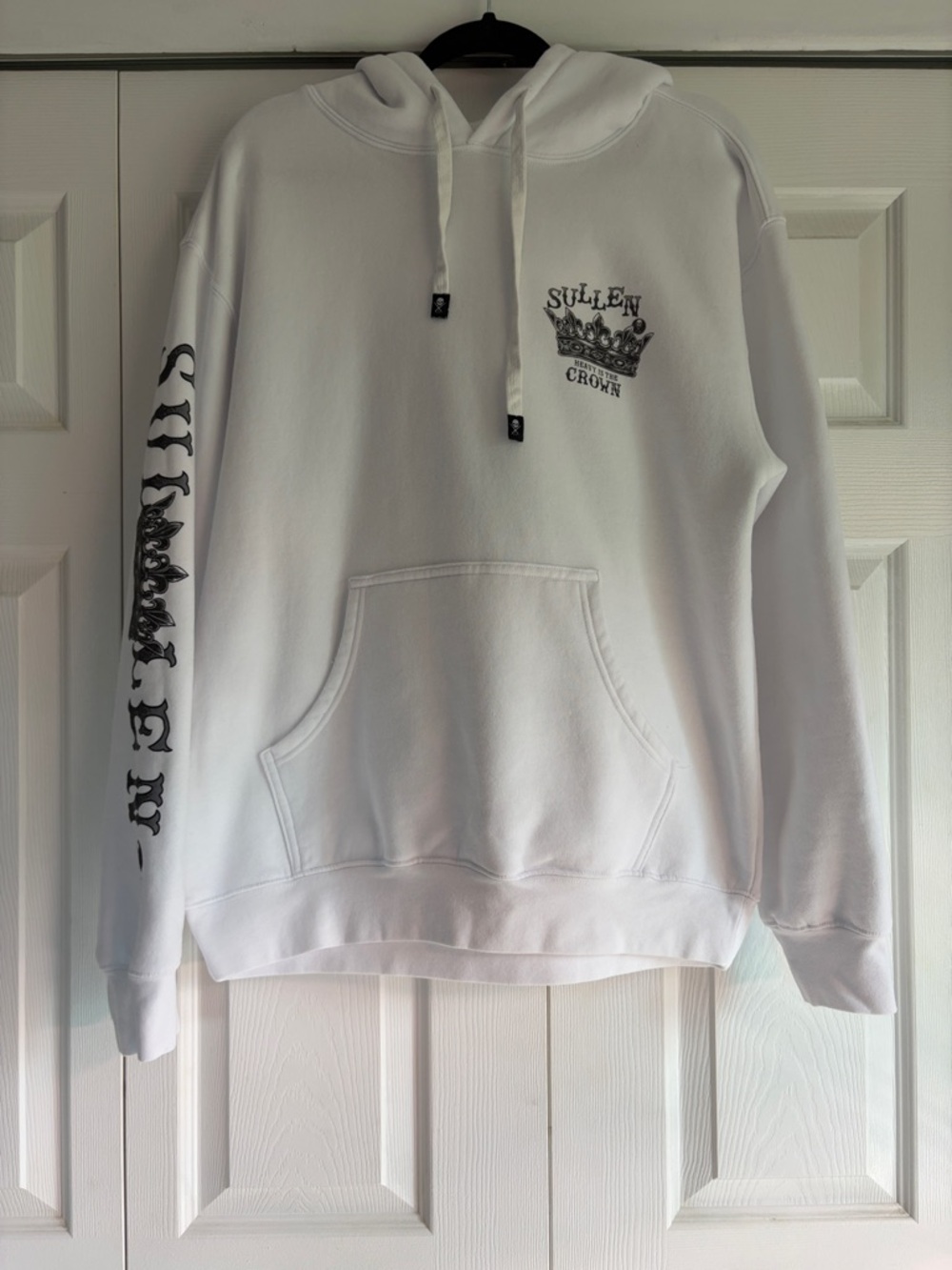Sullen Crown White Graphic Hoodie